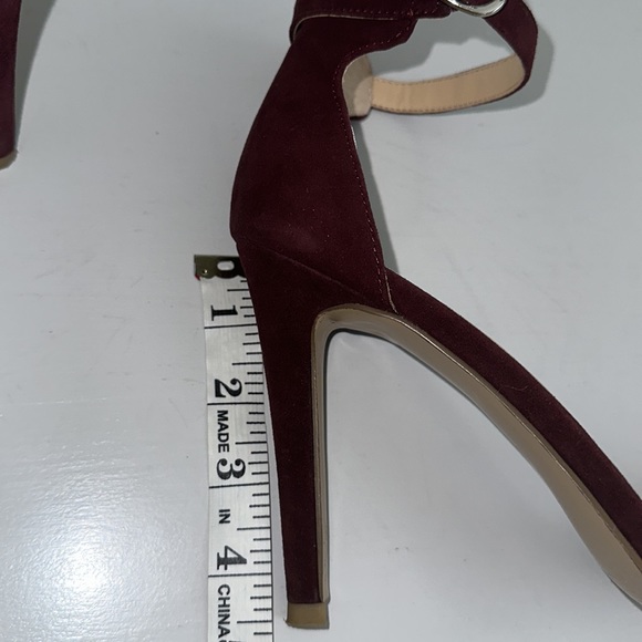 Sz 10 Burgundy Suede Stilettos - Picture 7 of 7